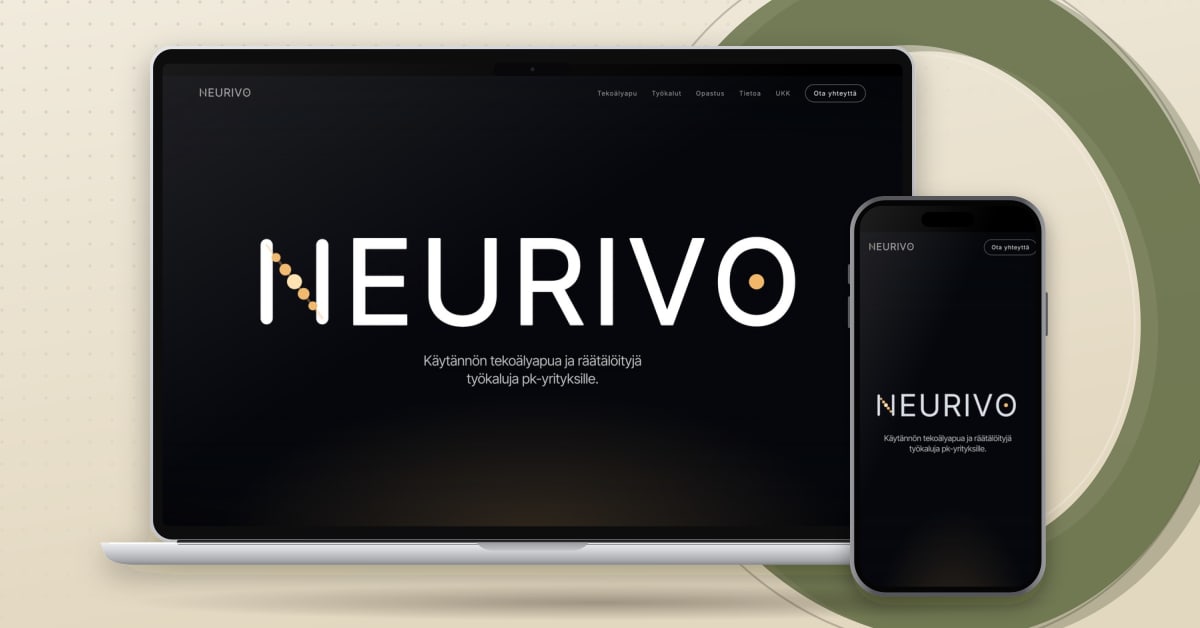Neurivo.fi – OnniMainoksen toteuttamat verkkosivut tietokoneella ja puhelimessa